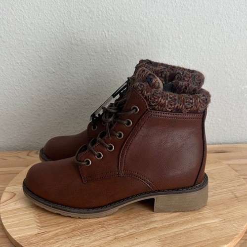 LUKEES by MUK LUKS Women's Hiker Alps Boots, Cognac Sz 6