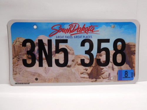 2020's South Dakota Flat License Plate 3N5 358 - Brown County - Newest Series