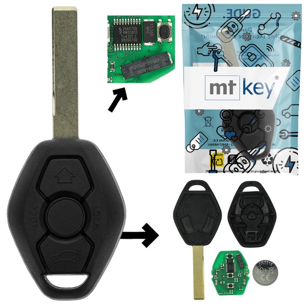 Funk SchlüSsel CAS2 434MHZ HU92 FüR BMW 3Er E46 5Er E39 E60 E38 AutoschlüSsel-image