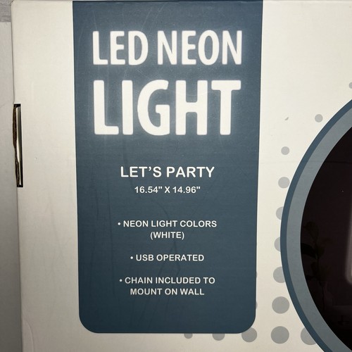 New “Let’s Party” Neon Style Sign LED Novelty Wall Light USB - Picture 6 of 8