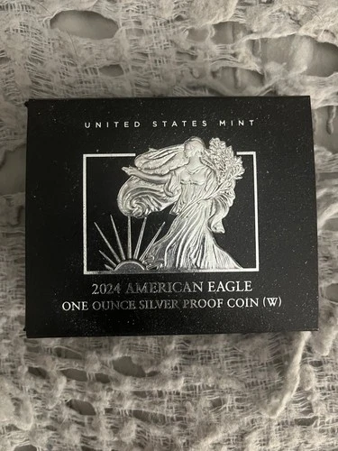 2024 W American Silver Eagle Proof 1 troy oz In Original Case with Box & COA