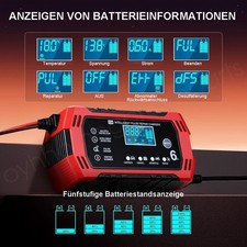 Auto KFZ Intelligentes Batterieladegerät 12V/24V Batterie Ladegerät PKW Akku AGM
