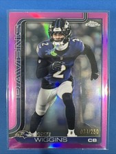2025 Topps Chrome - Nate Wiggins - Pink Refractor /250 - RAVENS #28