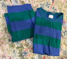 Hanna Andersson Cotton Short Johns Blue Green Wide Stripes Size 14 /160cm