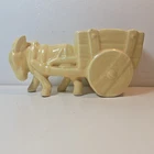 *VINTAGE* 1940's-50's McCoy Art Pottery Donkey/Mule Pulling Cart Planter -USA
