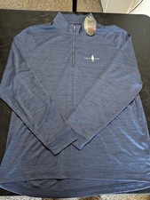 NWT MEN'S GREG NORMAN 1/4 ZIP PULLOVER, SIZE: XL, COLOR: NAVY HEATHER M22 