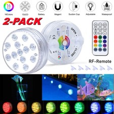 2X LED Lights Underwater Swimming Pool Hot Tub Submersible Lamp IP68 Waterproof