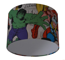 Marvel Super Heroes Incredible Hulk Spiderman Handmade Wallpaper Lampshade 