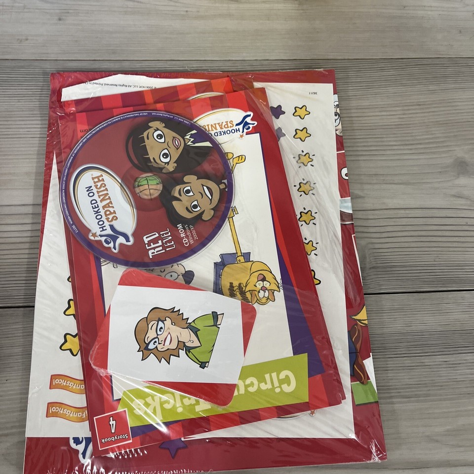 SPANISH HOOKED ON PHONICS Nr Complete Box Set Age 46 Red, Yellow
