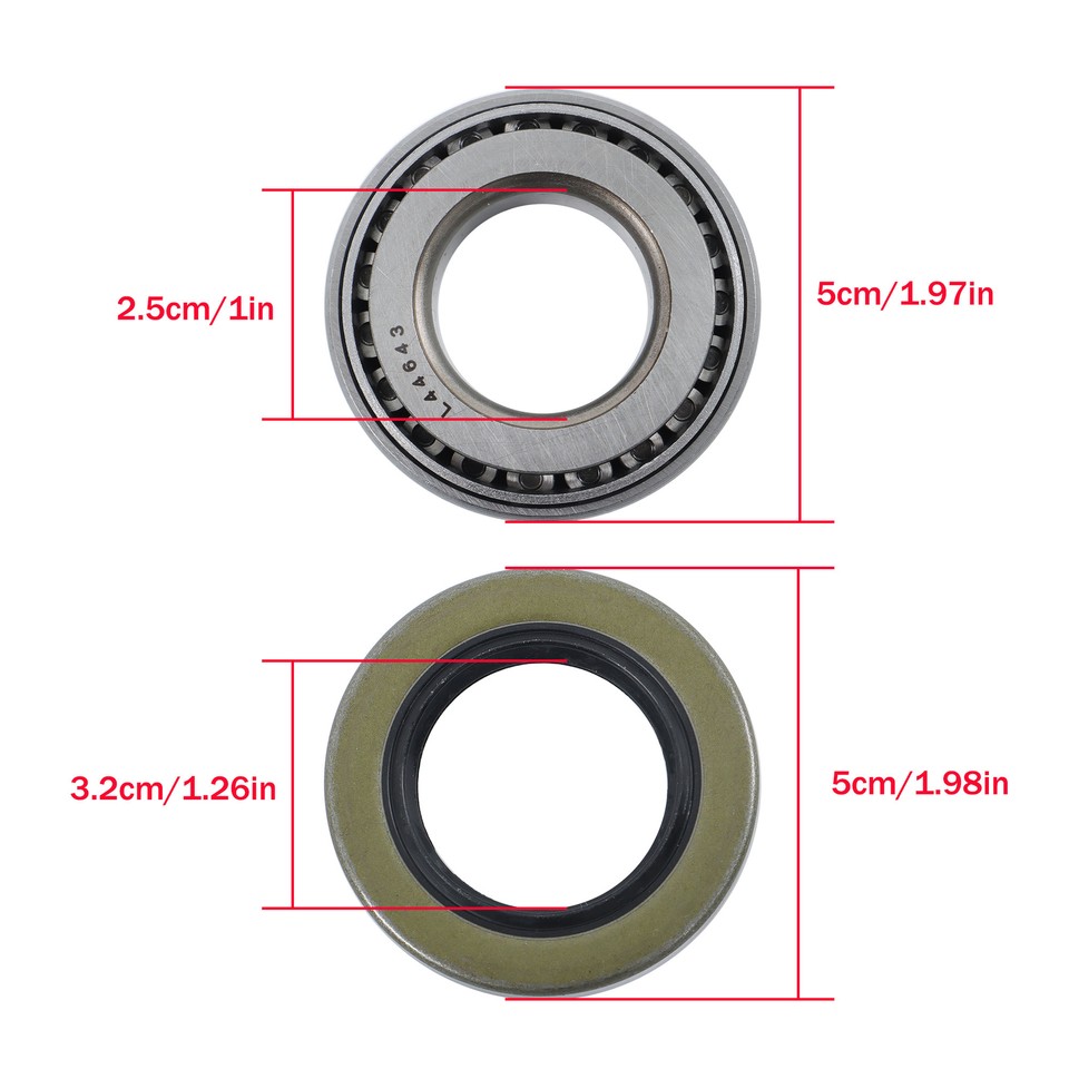 Wheel Bearing Grease Trailer Hub Wheel Bearing Kit L44643 Seal 1.250'' I.D. For 2000# Axles 1.000'' E L44610 Bearing Kit - Foto 8