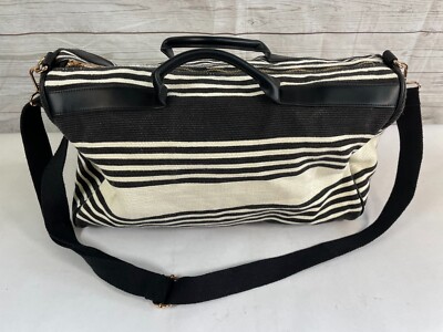 Urban Expressions Striped Travel Weekender Duffel Bag w/ Shoulder Strap