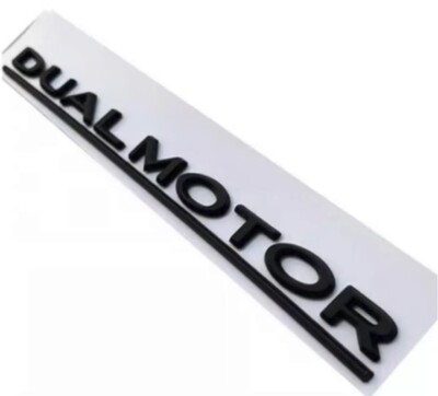 Dual motor Logo Emblem for Tesla Model 3 and Y Matt Black