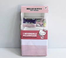Sanrio Hello Kitty One Standard Size Reversible Pillowcase Hello Kitty & Friends