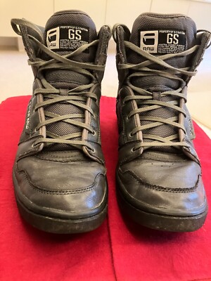 G-Star Raw Men's comfortable grey leather and other material high