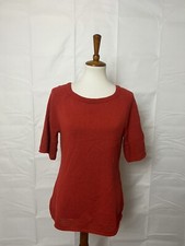 Ann Taylor Women's Orange Short Sleeve Sweater Size M