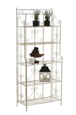 Etagère de Rangement Pliable en Fer forgé Ciara avec 4 Surfaces de Rangement 