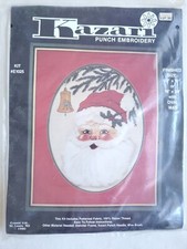 KAZARI 1980 New Punch Embroidery Santa Christmas Kit E1025 12x16"