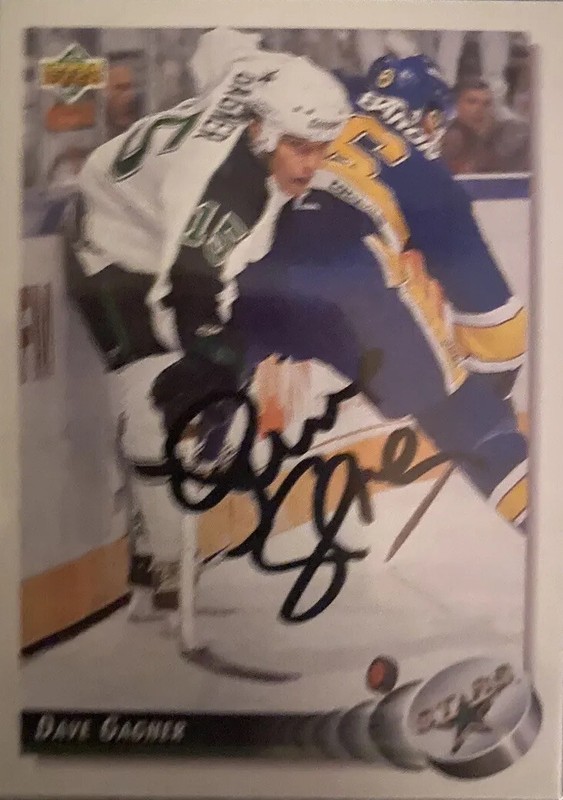Dave Gagner autographed Dallas Stars hockey card