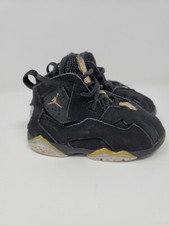 Air Jordan True Flight Toddler Sneakers Shoes 343797-070 7C Black Gold Nike