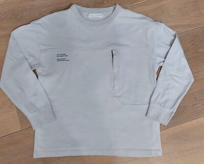 Zara Basic Langarmshirt LA Shirt grau Gr 152 Brusttasche Top