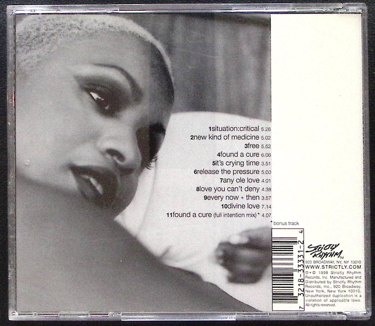 ULTRA NATE SITUATION CRITICAL STRICTLY RHYTHM RECORDS CD 1900