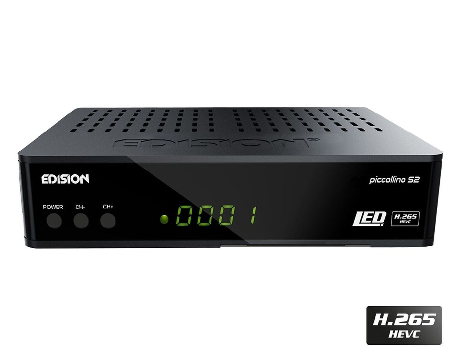 Edision Piccollino S2 Full HD Sat Receiver für DVB-S2 H.265HEVC HDMI Scart USB