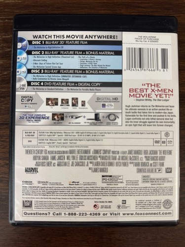 THE WOLVERINE - UNLEASHED EXTENDED EDITION (3D BLU-RAY / DVD) 2013!! X-MEN - 第 2/5 張圖片