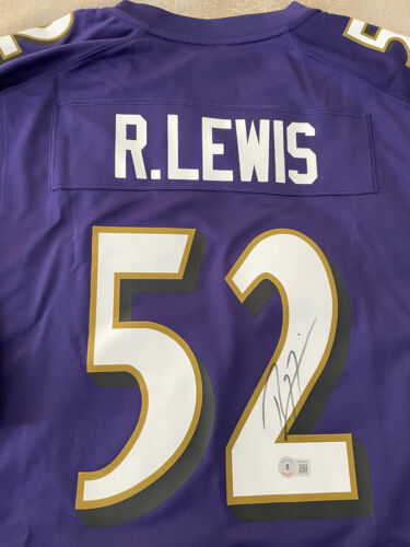 Ray Lewis Signed Autographed Nike Jersey Baltimore Ravens Beckett Coa - Picture 1 of 7