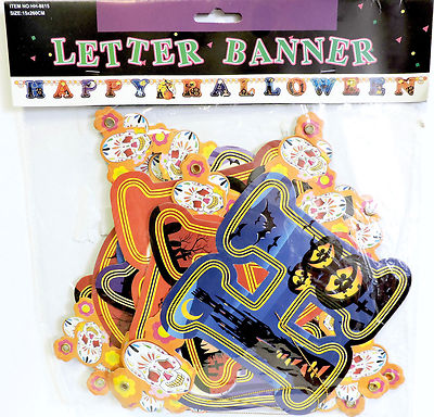 Happy Halloween Letter Hang Up Banner Party Trick or Treat, free shipping 