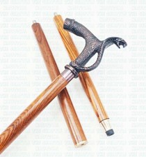 Tradition with a Foldable Walking Cane Hand Made Brown Wooden Mobility Staff