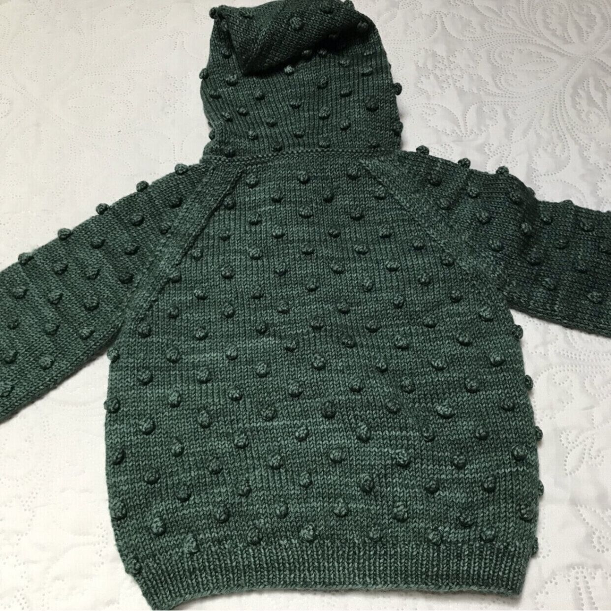 Misha & Puff Hooded Popcorn Cardigan Sweater Size 2/3 | eBay