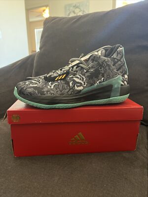 NEW Adidas Dame 7 GCA Floral Basketball Acid Mint Grey Four FX7446 Size 17