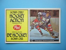 1972/73 BOBBY ORR POST NHL HOCKEY ACTION TRANSFER 12 ROGIE VACHON YVON COURNOYER