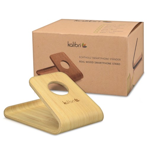 Support de téléphone portable - Stand universel en bois pour smartphone tablette - Zdjęcie 7 z 7