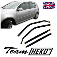 Heko Wind Deflectors For VW Golf 5 Mk5 Gti 5-Door 2003-2009 4PC Tinted