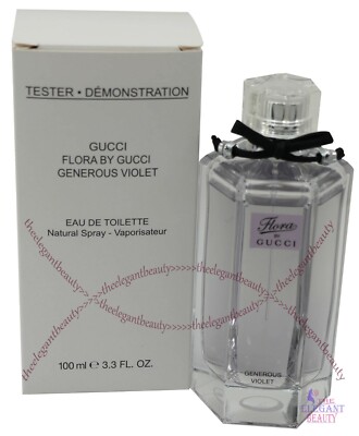 Flora Gucci Gorgeous Violet By Gucci Tstr 3.4oz Edt Spray Women No Box