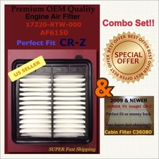 CR-Z Cabin and Engine Air filter Combo Set Fa...