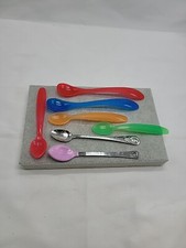 Mixed Lot 7 Piece Baby Toddler Kids Eating Utensils Plastic Spoons Gerber Naby