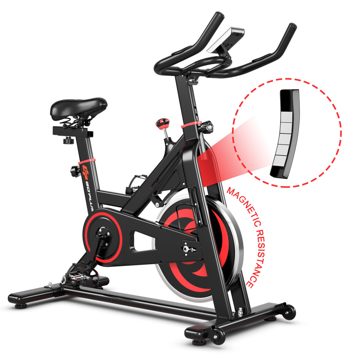 Magnetic Stationary Exercise Cycle Bike Bicycle Silent Belt Drive Home Workout