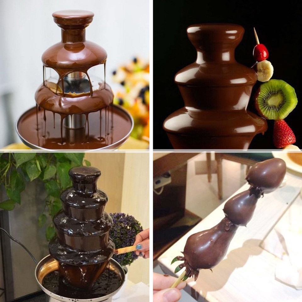 Chocolate Fountain Machine,4 Tier Stainless Luxury Cater Cheese