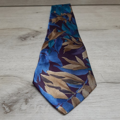 Oleg Cassini Tie Necktie Blue Purple Multicolor 56" 1/4 See Photos - Picture 7 of 12