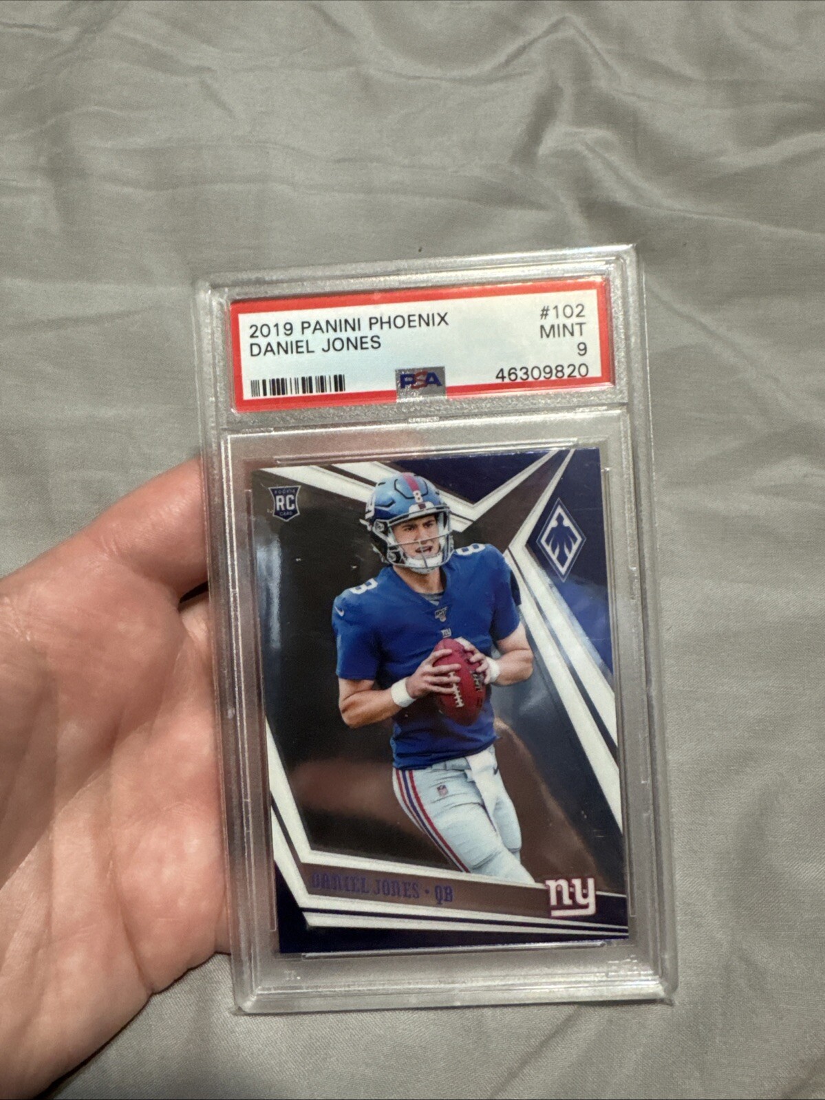2019 Panini Phoenix Silver #102 DANIEL JONES Rookie PSA 9 Giants