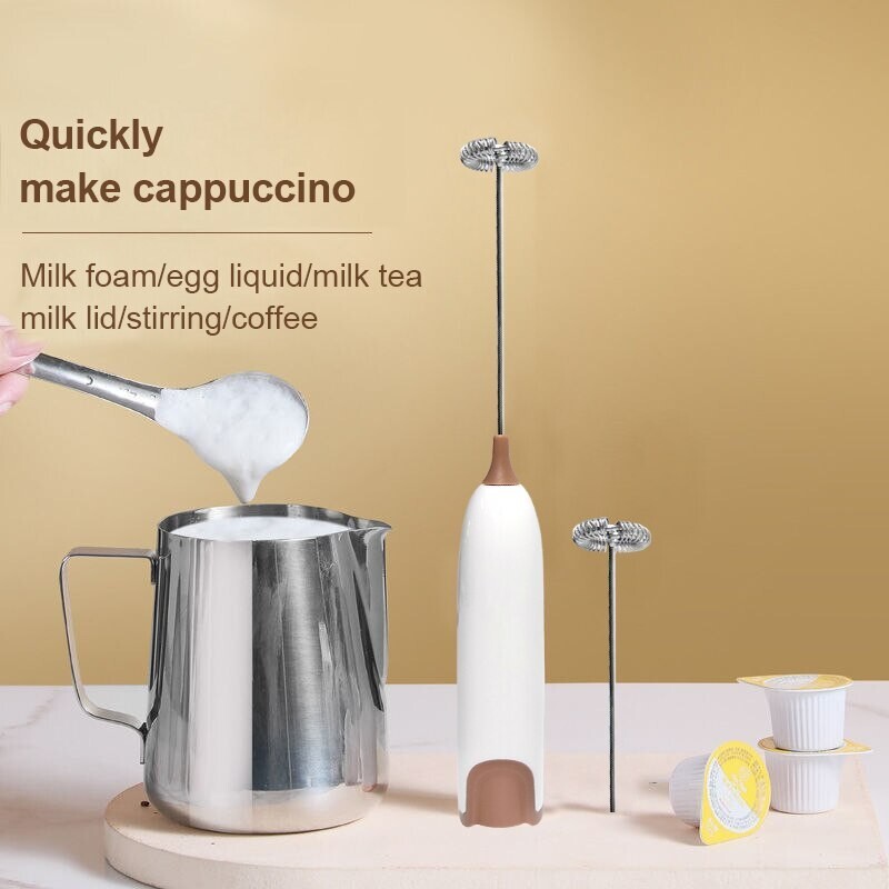 Milk Frother Handheld Mixer Electric Coffee Foamer Egg Beater Cappuccino Stirrer-image