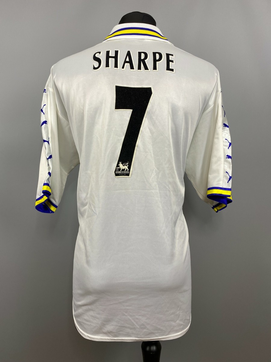 LEEDS UNITED 1998 2000 SHARPE HOME SHIRT FOOTBALL SOCCER JERSEY
