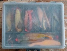 Large Bait Box Rubber Fish 40 Pieces Used