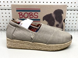 skechers ladies bobs wedge canvas shoe