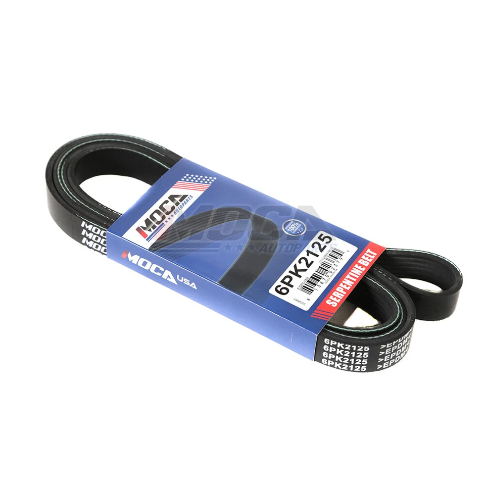 Cinturón Serpentine 6PK2125 para Benz C43 AMG E400 SL450 Kia Sportage Hyundai Sonata Foto 4 de 4