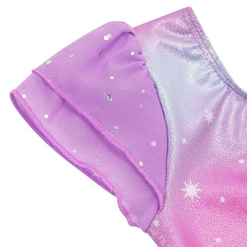 Niñas Vestido de Baile Ballet Manga Volantes Tutú Falda Leotardo Sirena - Imagen 17 de 22
