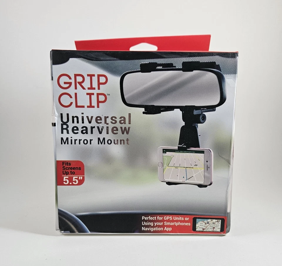 Aduro Grip Clip Universal Rearview Mirror Car Mount Fits Devices Up To 5.5" NIB - Image 2 of 4