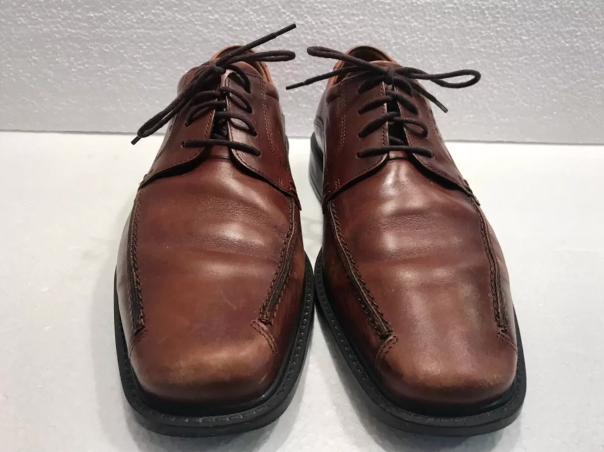 zegevierend brand Feest Ecco New York Brown Leather 35814 Bicycle Toe Oxfords Men's Size 41 7-7.5 |  eBay